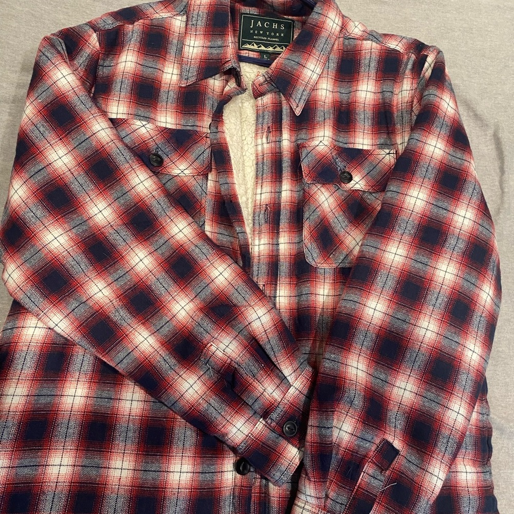 Red Plaid Fuzzy Jacket